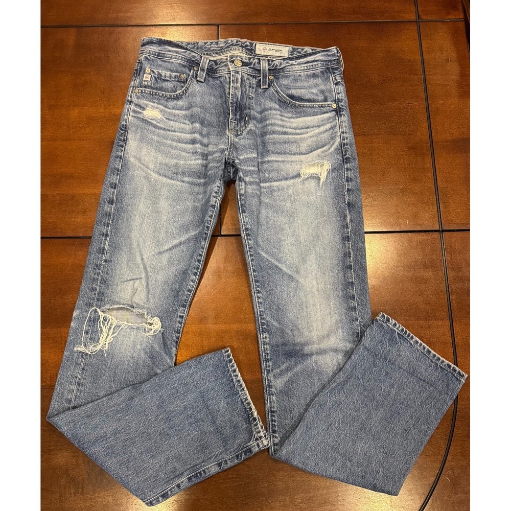 AG-ED Denim Adriano Goldschmied Matchbox Distressed Straight Jeans Mens Size 30